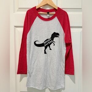 3/$15 Next Level Mamasaurus Rex 3/4 Quarter Sleeve Shirt